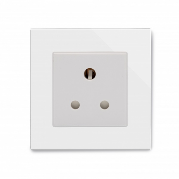 Crystal PG 15A Round Pin Socket White RetroTouch Designer Light Switches & Plug Sockets